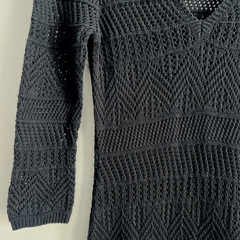 Rag & Bone Renee Crochet Knit Midi Dress Black NWOT